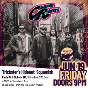 Trickster's Hideout in Squamish - Canyon Riders Band Poster