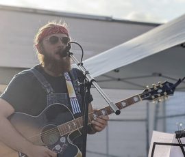 Pete on the Patio at Fraser Mills Brewery