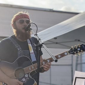 Pete on the Patio at Fraser Mills Brewery