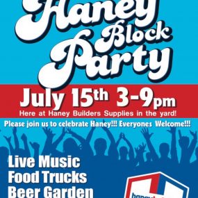 What a great hometown feeling. Thanks to @yourmapleridge and Haney Building Supplies, the sponsors, and vendors that contributed to this great event, well done. Proud to be apart of it. Haney Block Party Event Poster