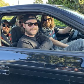 September - Boys in Car on way to 2024 Best In Vancouver competitionn meeting